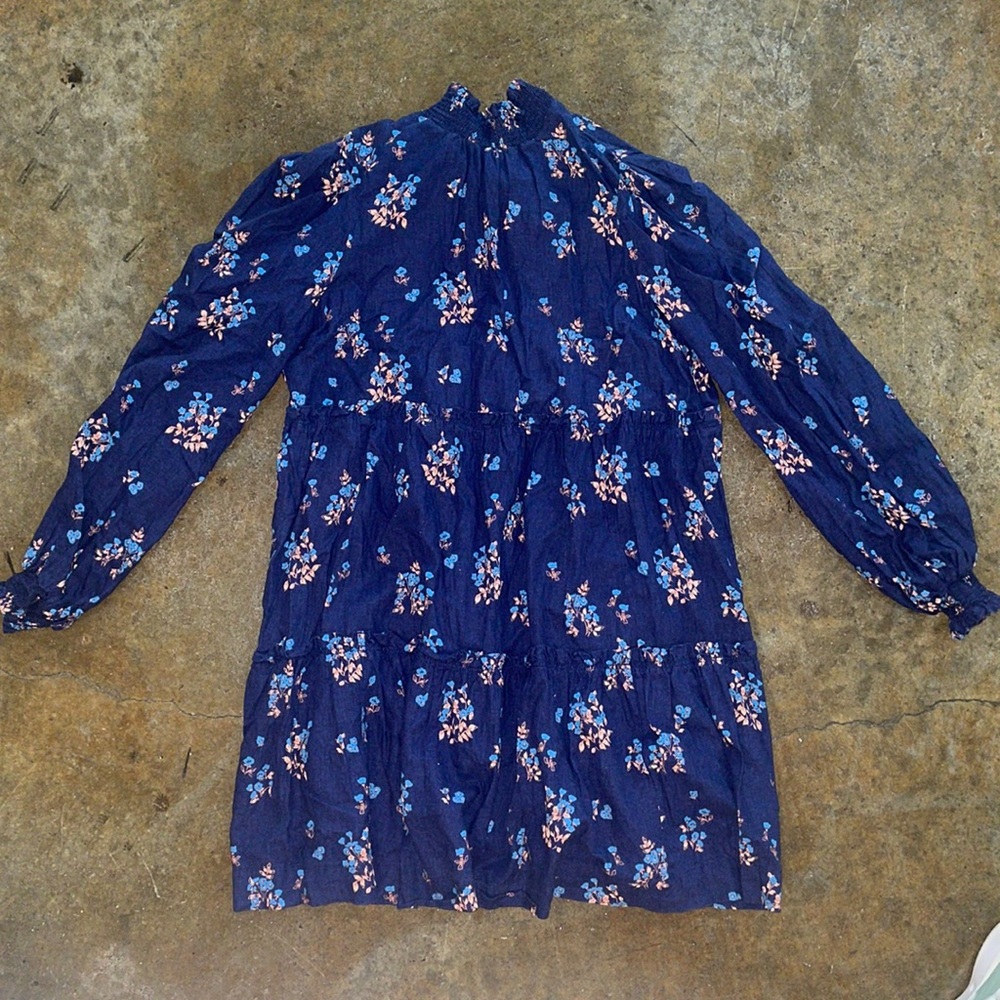 Free People Floral High Neck Dress, Size Small